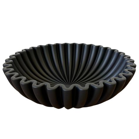 PRICES MAY VARY. PREMIUM QUALITY - Our bowl is made of 100% solid concrete and every single product is a unique work of art. Elevate your home with this modern centerpiece bowl. Every bowl is handmade by an expert craftsman with a smooth black fluted finish. MODERN DÉCOR - Our concrete bowl is extremely sturdy and durable. It can be used for anything from holding fruits, keys. or as a catch all bowl. Use it on any countertop as modern kitchen decor. PERFECT CENTERPIECE - The OAKOA Decorative Bow Dining Table Styling Centerpieces, Black Bowl Decor, Modern Sideboard Decor, Black Fruit Bowl, Fruit Bowl Decor, Big Wine Glass, Modern Fruit Bowl, Black Centerpieces, Target Decor