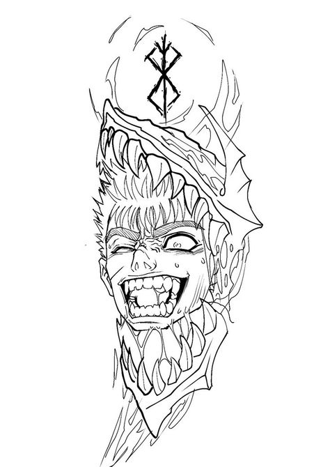 Berserker Tattoo, Manga Tattoo, Japan Tattoo Design, Old School Tattoo Designs, Tattoo Stencil Outline, Tattoo Style Drawings, Best Tattoo Designs, Online Group, Anime Tattoos