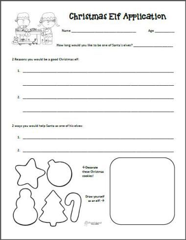 Santa's Elf Application - Writing exercise for kids. Super fun creative thinking and writing project! Get kids thinking outside the box with this fake job application to become a holiday elf! Elf Application, Christmas Lesson Plan, Elf Writing, Best Christmas Pageant Ever, Application Writing, Cute Writing, Christmas Lesson, Holiday Lessons, Elf Activities