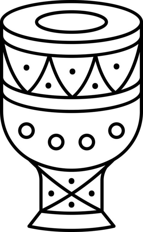 Djembe Drum Icon In Black Line Art. Djembe Drum, Black Line Art, Art Line, Black Line, Vector Drawing, Art Art, Drums, Line Art, Vector Free