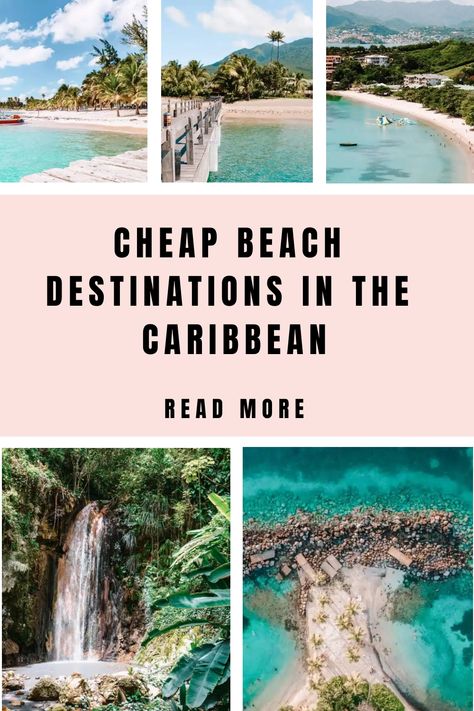 These are some of the cheapest beach destinations in the Caribbean for a fun and affordable vacation. Beach Vacation On A Budget, Cheap Tropical Destinations, Budget Beach Vacation, Beach Vacation Destinations, Beach Vacation Ideas, Cheap Beach Vacations, Nature Destinations, Affordable Vacations, Caribbean Destinations