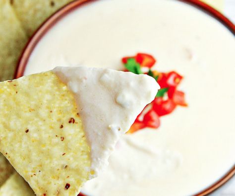 Homemade White Queso Dip Recipe (Queso Blanco) - Home Cooking Memories Queso With Meat, Homemade White Queso Dip, Homemade White Queso, White Queso Dip Recipe, Spicy Cheese Dip, Rotel Cheese, Meatball Sandwich Recipes, Queso Dip Recipe, Oven Baked Meatballs