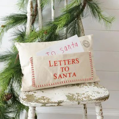 CANDYLAND COTTAGE | Shop Sales Events Antique Farmhouse Sweet Letters, Whimsical Farmhouse, Patch Pillow, Santa Pillow, Letters To Santa, Pocket Pillow, Mail Stamp, Reindeer Decorations, Holiday Postcards