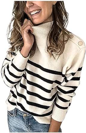 Neck Details, Oversize Pullover, Elegant Sweater, Ladies Turtleneck Sweaters, Winter Pullover, Loose Pullover, Striped Turtleneck, Long Sleeve Knit Sweaters, Womens Turtleneck