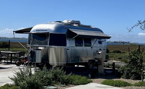 Airstream Caravel, Moen Faucet, Residential Kitchen, Airstream For Sale, Window Awning, Airstream Trailers For Sale, Convection Microwave, Airstream Trailers, Window Awnings