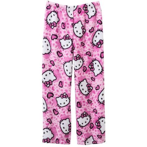 Hello Kitty Heart Cheetah Plush Pajama Pants Girls ($9.60) ❤ liked on Polyvore featuring pajamas Hello Kitty Pajama Pants, Pants Png, Girls Pajama Pants, Plush Pajama Pants, Kitty Clothes, Hello Kitty Clothes, Cute Pjs, Pink Hello Kitty, Cat Valentine