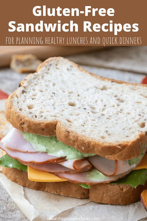 12 Gluten-free Sandwich Recipes & Ideas - The Pioneer Chicks Gluten And Dairy Free Sandwiches, Gluten Free Sandwiches Ideas, Gluten Free Sandwich Recipes, Gluten Free Sandwich Ideas, Gluten Free Breakfast Sandwich, Gluten Free Sandwich, Cold Cut Sandwich, Gluten Free Sandwich Bread, Healthy Breakfast Sandwich