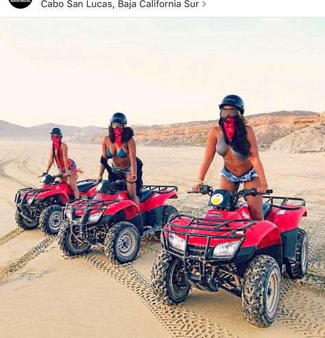 #ATVing with the homies in #CaboSanLucas #LosCabos #Mexico The Homies, Squad Outfits, Atv Riding, Vacation Goals, Girls Vacation, Vacation Mood, Trip Outfits, Pic Pose, Bestie Goals