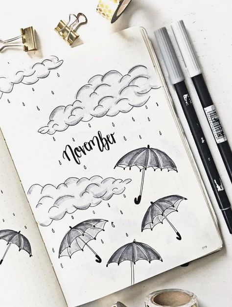 November Bujo, Monthly Cover Page, November Bullet Journal, Cover Page Ideas, Bujo Spreads, Bullet Journal Month, Bullet Journel, Bullet Journal 2020, Bullet Journal Ideas Templates