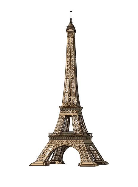 Eiffel Tower Aesthetic Drawing, Torre Eiffel Aesthetic, Eiffel Tower Png, Paris Png, Eiffel Tower Aesthetic, Shield Icon, Drawing Realistic, Famous Monuments, Travel Stamp