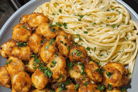 Lemon Garlic Butter Chicken Bites with Savory Parmesan Linguine Parmesan Linguine, Emily Recipes, Dinners Slow Cooker, Lemon Garlic Butter Chicken, Garlic Butter Chicken Bites, Butter Chicken Bites, New Meal Ideas, Lemon Garlic Butter Sauce, Linguine Recipes