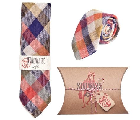 Tie Packaging Ideas, Tie Packaging, Cool Packaging, Summer Tanning, Tan Plaid, Plaid Tie, Orange Plaid, Packaging Ideas, Ties Mens