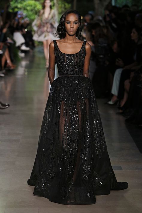 ELIE SAAB Haute Couture Spring Summer 2015 Graceful Dress, Black Gowns, Wanderlust Fashion, Elie Saab Haute Couture, Outfits Vestidos, Ellie Saab, Dream Dresses, Black Gown, Haute Couture Fashion