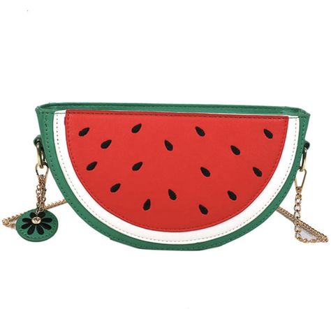 Watermelon Purse, Watermelon Bag, Hot Handbags, Cute Watermelon, Women Crossbody Bag, Party Purse, Chain Crossbody Bag, Orange Leather, Girls Party