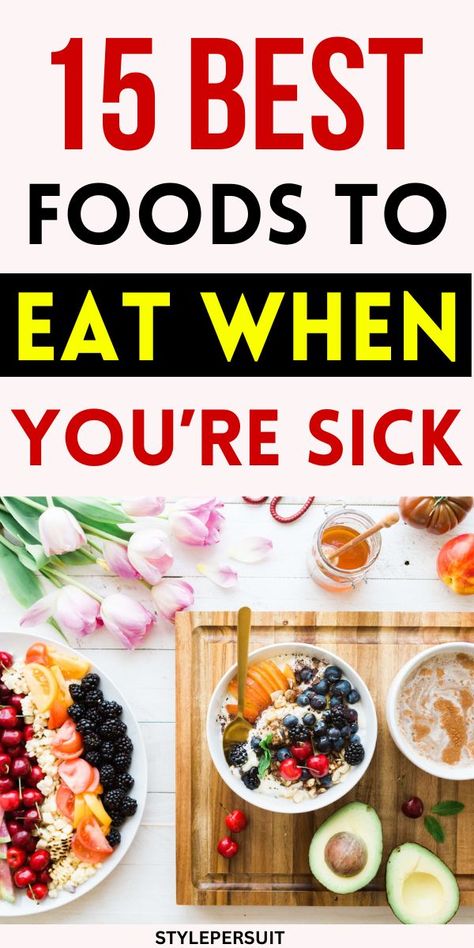 When you're sick, it's essential to focus on foods that can provide nourishment, boost your immune system, and are easy on your digestive system. Here are some of the best foods to eat when you're feeling under the weather: Best Food When Sick, Foods To Eat When Sick, Food When Sick, Eat When Sick, Sick Food, Healthy Foods To Make, What Can I Eat, Feeling Under The Weather, Feel Good Food