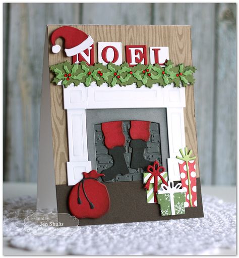 Noel by Jen Shults, handmade Christmas Card Cricut Christmas Cards, Homemade Christmas Cards, Christmas Card Crafts, Diy Christmas Cards, Christmas Cards To Make, Winter Cards, Paper Crafts Cards, Christmas Cards Handmade, Xmas Crafts