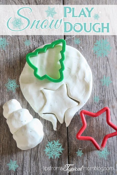 Snow Dough, Homemade Snow, Snow Recipe, Scented Play Dough, Snow Play, Sensory Dough, Christmas Units, Winter Scents, Playdough Recipe