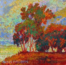 Red Trees, Artist Tutorials, Red Tree, Golden Lights, Daily Paintworks, Fine Art Gallery, Original Fine Art, Red Flowers, Art Direction