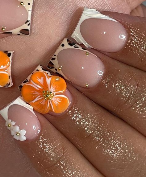 Cutesy Nails, Cheetah Print Nails, Hard Nails, Drip Nails, Colored Acrylic Nails, Summery Nails, Girly Acrylic Nails, Y2k Nails, Classy Acrylic Nails