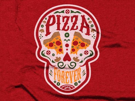 Pizza Forever by Danielle Podeszek Pizza Tattoo, Pizza Art, Pizza Design, Panda Art, Best Graphics, Typography Logo, Typography Poster, Painting Illustration, Art Show