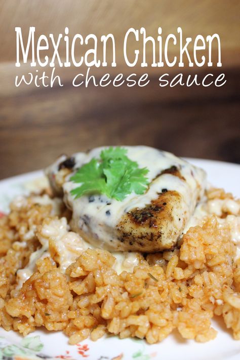 Mexican Cheese Chicken, Chicken And Rice With White Sauce, Mexican Flavored Chicken, Mexican Sauce For Chicken, Mexican Chicken Cheese And Rice, Chicken Cheese And Rice Mexican Recipe, Mexican Chicken And Cheese, Chicken Breast Recipes Mexican, Mexican Chicken Dishes