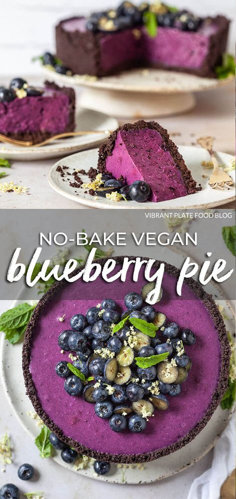 Vegan Blueberry Pie Recipe, Healthy Blueberry Desserts, Vegan Blueberry Pie, Blueberry Pie Recipe, Vegan Tarts, Blueberry Cheesecake Recipe, Blueberry Filling, Deserts Easy, Vegan Baking Recipes