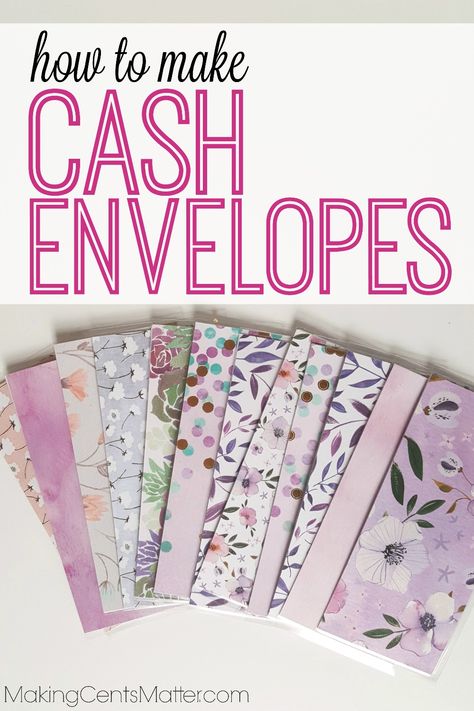 Use the cash envelope system but tired of using mailing envelopes?  This post shows you how easy it is to make your own sturdy cash envelopes that fit into your wallet! Saving Money In Envelopes, How To Make Money Envelopes, Diy Cash Envelope Wallet, Money Envelope Template, Money Notebook, Cash Envelope Template, Organized Money, Cash Envelope Budget System, Money Envelope System