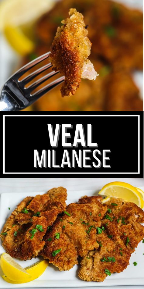 Veal Snitzel Recipe, Cubed Veal Recipes, Veal Sorrentino Recipe, Air Fryer Veal Cutlets, Veal Milanese Recipe, Veal Parmesan Recipe Easy, Veal Cutlet Recipes Dinners, Veal Steak Recipes, Italian Veal Recipes