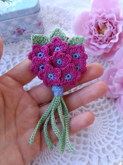 Crochet bouquet PATTERN. Crochet flowers PATTERN | Etsy Easy Crochet Applique, Crochet Bouquet Pattern, Crochet Flowers Pattern, Crochet Flower Pattern, Puff Flower, Crochet Puff Flower, Octopus Crochet Pattern, Crochet Butterfly Pattern, Crochet Doll Tutorial