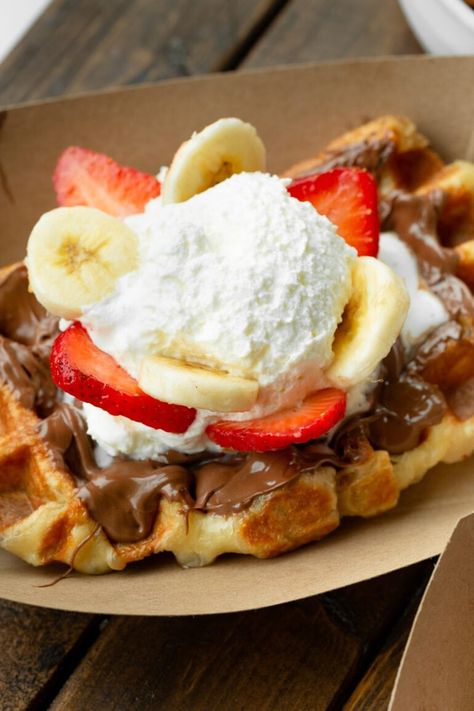 This Copycat Waffle Love Liege Waffle Recipe is the closest we've found to our favorite food truck waffles here in Utah using a Liege waffle. #wafflelove #wafflerecipe #leigewaffle #copycatrecipe Waffle Love Copycat Recipe, Waffle Love Recipe, Liege Waffle Recipe, Liege Waffles Recipe, Best Waffle Recipe, Breakfast Cakes, Liege Waffle, Oh Sweet Basil, Waffle Bar