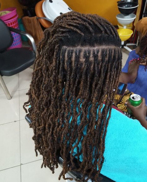 Temporary locks with crotchet Contact us via the link in bio if you would like to know more about this... We are at Highway Mall next to Nakumatt Mega/Carrefour opposite Nyayo Stadium Along Uhuru highway Simply call Text WhatsApp us via +254745718072/ 0752910808 #locksparlor Temporary Dreadlocks, Dreadlocks Styles, Mezzanine Floor, Sisterlocks, African Print Fashion Dresses, African Print Fashion, Pain Free, Locs, African Print