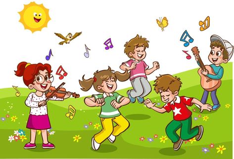 Cartoons Group, The Cartoon, Choir, The School, Premium Vector, Vector Art, Kindergarten, Dancing, Vector Free