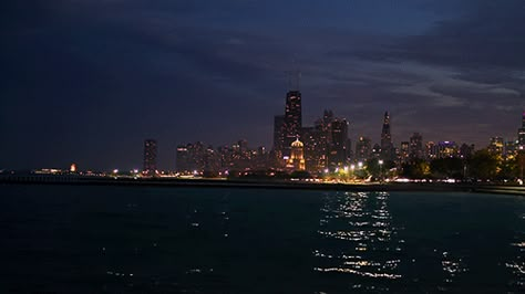 gif Cinemagraph Gif, Chicago Cityscape, Rain Gif, City Rain, Midnight City, Night Gif, Animated Banners, Space Artwork, Banner Gif