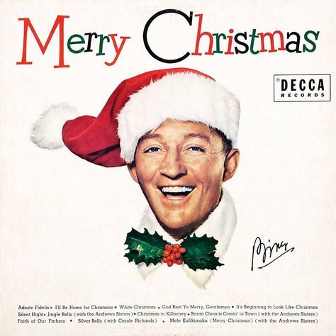 That Christmasy Feeling on Instagram: “Classic. Love that holly bow tie. Bing Crosby, Merry Christmas 1955, image via Discogs.” Bing Crosby Aesthetic, Bing Crosby Christmas, Christmas Album Covers Aesthetic, Christmas Album Covers, Kate Nauta, Christmas Records, Faith Of Our Fathers, Computer Background, Christmas Prep