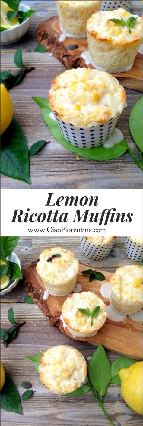 Lemon Ricotta Muffins, Ricotta Muffins, Lemon Muffin Recipes, Baking Cheesecake, Muffins Blueberry, Ricotta Pancakes, Gf Flour, Lemon Muffins, Cheesecake Cupcakes