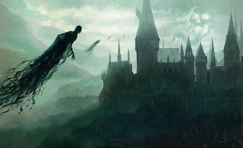 Harry Potter - Dark Times at Hogwarts | Dark times lie ahead… | Flickr Harry Potter Aesthetic Horizontal, Hogwarts Dark Aesthetic, Hogwarts Wallpaper Laptop, Dark Green Wallpaper Laptop, Deatheater Aesthetic, Harry Potter Dark Aesthetic, Hp Shifting, Harry Potter Pc, Slytherin Vibes