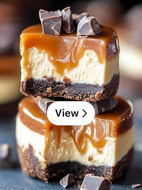 Lemon8 · No Bake Chocolate Caramel Cheesecake Bites 🧡💛🍫 · @🩷Mihav ميهاف No Bake Chocolate Caramel Cheesecake Bites, Caramel Cheesecake Bites, Chocolate Caramel Cheesecake, Caramel Cheesecake, Cheesecake Bites, Chocolate Caramel, No Bake, Cheesecake, Caramel