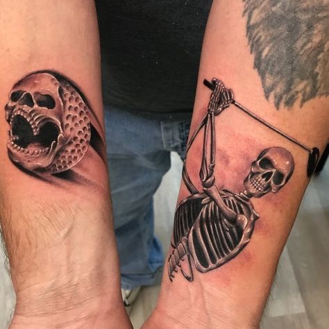 Golf Tattoos For Men, Golf Tattoo Ideas For Men, Coolest Tattoos, Coolest Tattoo, Golf Tattoo, Fibonacci Tattoo, Sleeve Tattoos For Men, Dragon Sleeve, The Trend Spotter