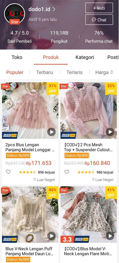 Rekomendasi Olshop Shopee, Toko Shopee Ootd, Online Shopping Sites Clothes, Best Online Clothing Stores, Best Online Stores, Clothing Photography, Easy Trendy Outfits, Fashion Hacks Clothes, Korea Fashion