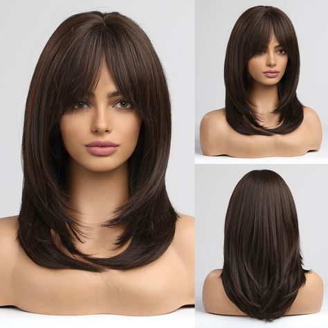 PRICES MAY VARY. 【Wig Style】Naturally long straight hair, stylish and beautiful, long straight hair wigs are suitable for all styles, full of charm and a touch of cuteness, which makes people shine. 【Hair Material】Selected High Quality Synthetic - 100% Japanese Kanekalon fiber allows changing style freely by curling iron（160℃/320℉）. 【Wig Cap Structure】The hairnet of this wig is of average size, between 21.5 and 22.5 inches. It fits most people's heads. It is comfortable, light and breathable, an Sushi Recipes Shrimp, Girls Party Hairstyles, Layered Wigs, Medium Length Haircuts, Recipes Shrimp, Layers Medium, Light Blonde Hair, Medium Length Hair With Layers, Face Makeup Tips