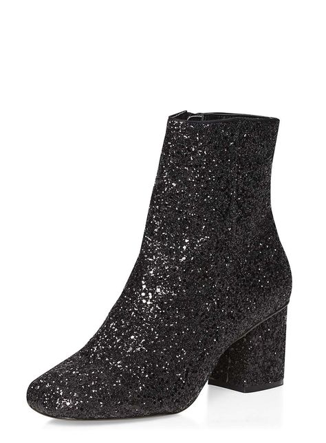 Black Glitter Boots, Glitter Ankle Boots, Block Heels Wedding, Sparkle Boots, Bridal Shoes Low Heel, Trend Shoes, Heel Boots For Women, Short Black Boots, Chunky Heel Booties