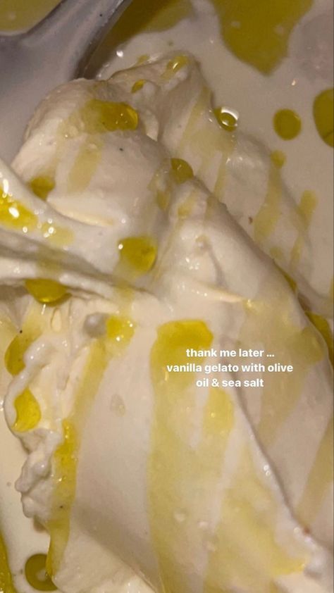 Dua Lipa recipie of vanilla gelato Vanilla Gelato, Vanilla Ice, Dua Lipa, Vanilla Ice Cream, Ig Story, Olive Oil, Vanilla, Ice Cream, Cream