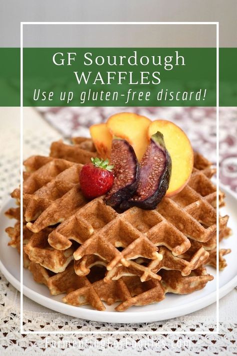 Gluten Free Sourdough Waffles, Gluten Free Sour Dough Recipes, Gluten Free Waffle Mix Recipe, Juniper Recipes, Gluten Free Sourdough Discard Recipes, Gluten Free Sourdough Discard, Gluten Free Sourdough Recipes, Sourdough Waffle Recipe, Sourdough Waffles