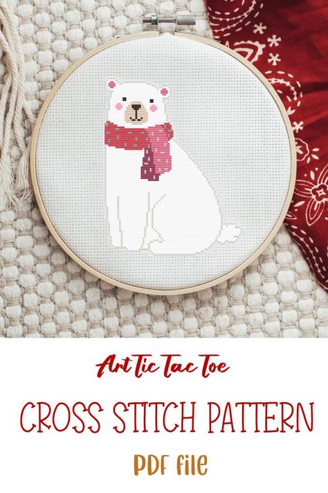 Cross Stitch Teddy Bear, Polar Bear Cross Stitch, Stitch Teddy Bear, Teddy Bear Cross Stitch, Stitch Teddy, Cross Stitch Winter, Russian Cross Stitch, Bear Cross Stitch, Animal Cross Stitch