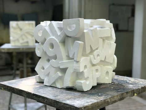 Plaster Of Paris Cube Carving, Plaster Of Paris Carving Designs, Pop Carving Designs, Plaster Of Paris Carving, Pop Carving, Plaster Of Paris Sculpture, Plaster Of Paris Art, Carving Plaster, Plaster Carving