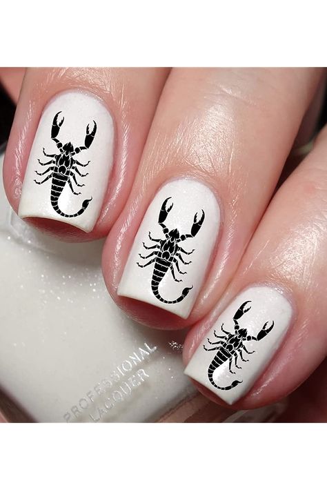 Scorpion Nail Art Decal Sticker Elephant Nail Art, Horse Nail Art, Constellation Nail Art, Elephant Nails, Type Of Nails, Horse Nails, Nail Art Stencils, Popular Nail Art, Animal Nail Art