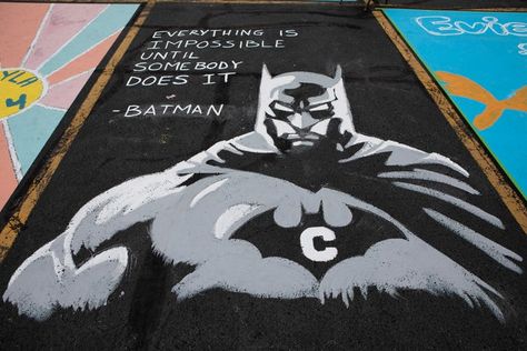 Batman Senior Parking Spot, Parking Spot Painting, Spot Painting, Parking Spot, Some Body, Senior Year, Batman