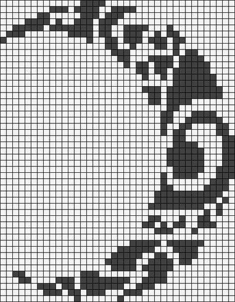 Alpha Pattern #13941 Preview added by puppydog Circle Pattern Minecraft, Minecraft Building Ideas Moon, Moon Cross Stitch Pattern Free, Alpha Patterns Moon, Moon Grid Pattern, Alpha Patterns 2 Colors, Minecraft Moon Build, Moon House Minecraft, Moon Alpha Pattern