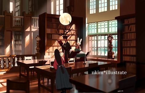 Library Illustration, Library Drawing, Cozy Library, Library Reference, Library Art, Artist Portfolio, Mood Board Design, Color Studies, Visual Development