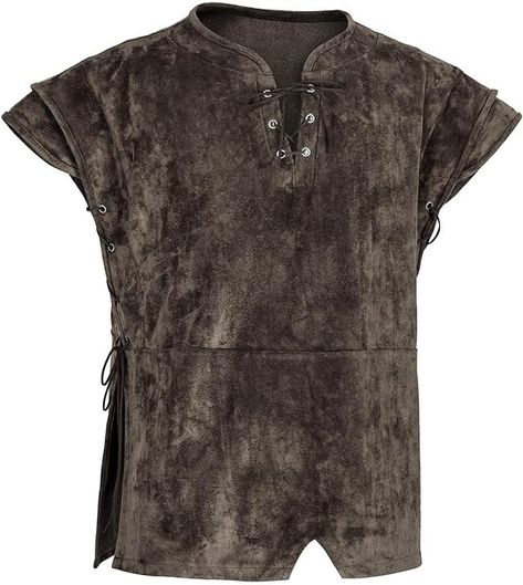 Amazon.com: Men's Pirate Vest Viking Costume Medieval Knight leather armor Lace-up Renaissance Shirt Halloween Waistcoat : Clothing, Shoes & Jewelry Viking Costume Men, Mens Viking Costume, Pirate Vest, Pirate Halloween Party, Gothic Costume, Knight Costume, Medieval Gothic, Viking Costume, Ren Fest